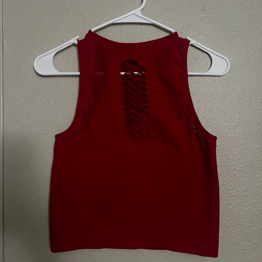 Red crop top